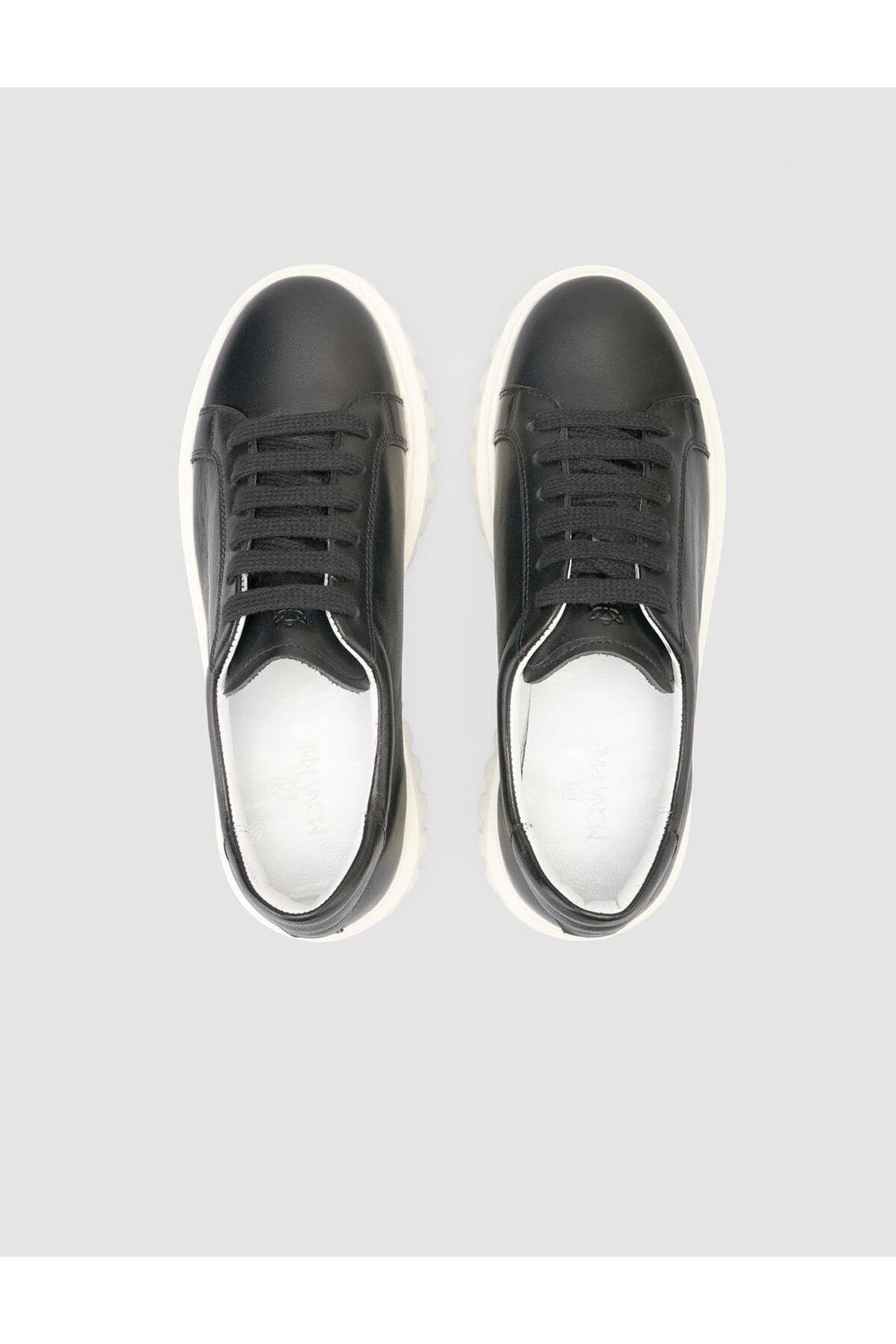 Cabani Shoes MonaMae 100% Cuir Véritable Baskets Femme Noires - Multicolore