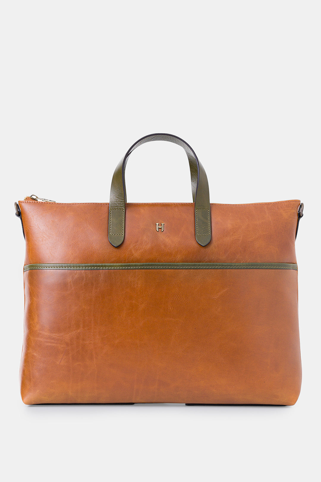helmbrook Sac pour ordinateur portable Brice en cuir véritable unisexe de 15,6po à compartiment unique