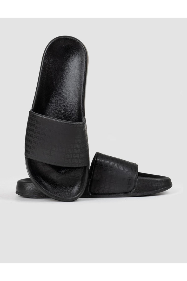 Cabani Shoes Sandales pour hommes à semelle en caoutchouc noire - Multicolore