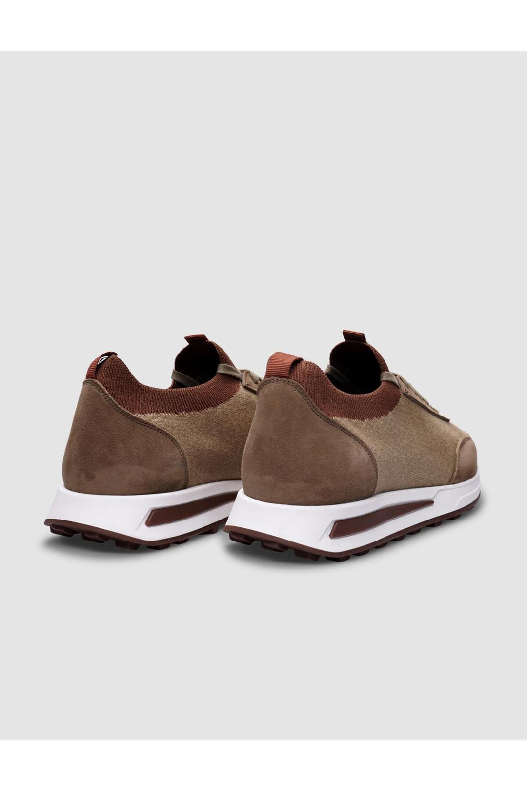 Cabani Shoes Chaussures de sport pour hommes en tricot beige avec lacets - Beige