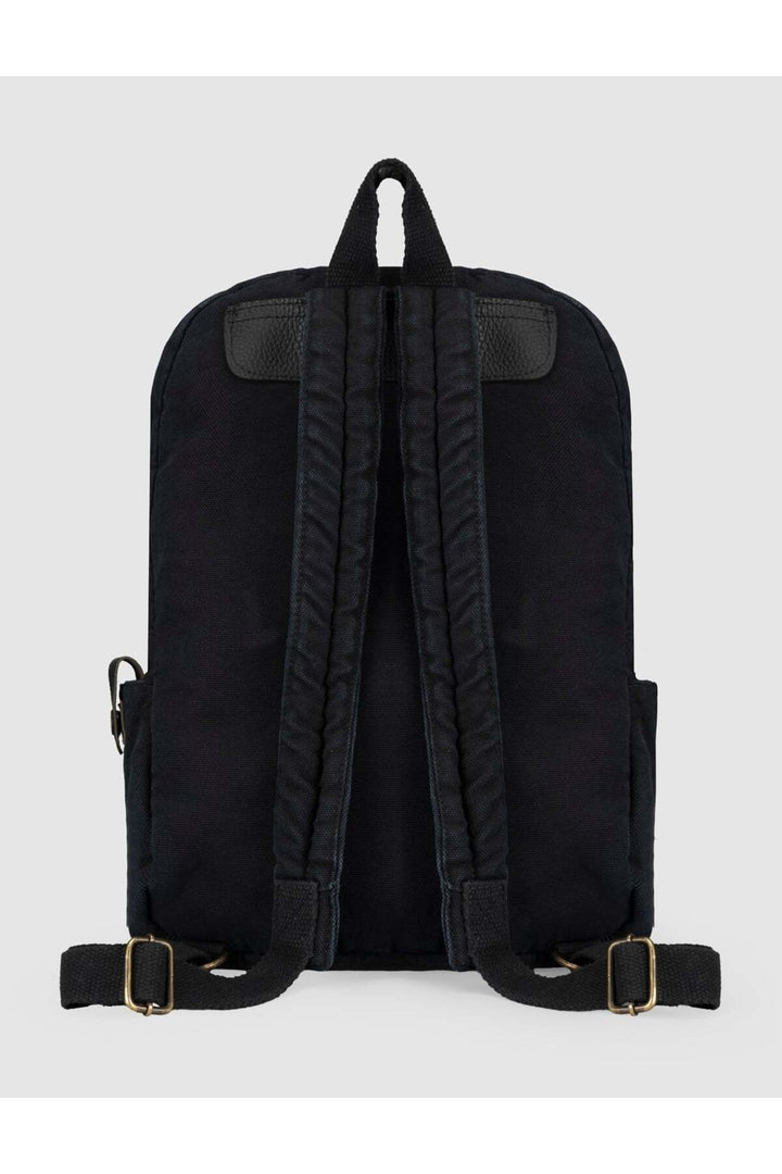 Cabani Shoes Sac à dos unisexe en lin imprimé noir - Noir
