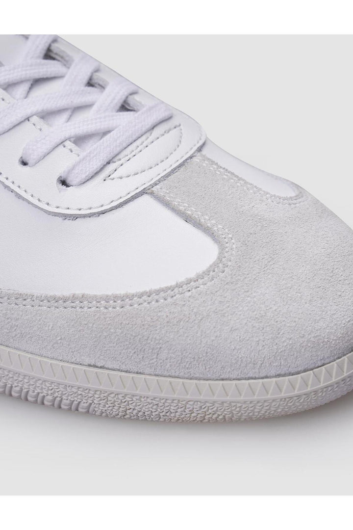 Cabani Shoes %100 Cuir véritable Baskets blanches à lacets pour hommes - Blanc