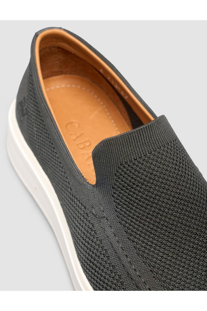 Cabani Shoes Chaussures de ville pour hommes en tricot sans lacets anthracite - Anthracite