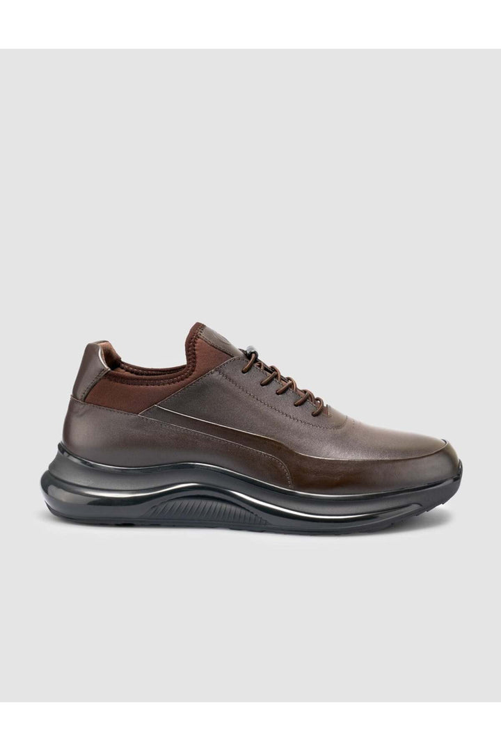 Cabani Shoes Chaussures de ville pour hommes en cuir véritable 100 % marron à lacets - Marron