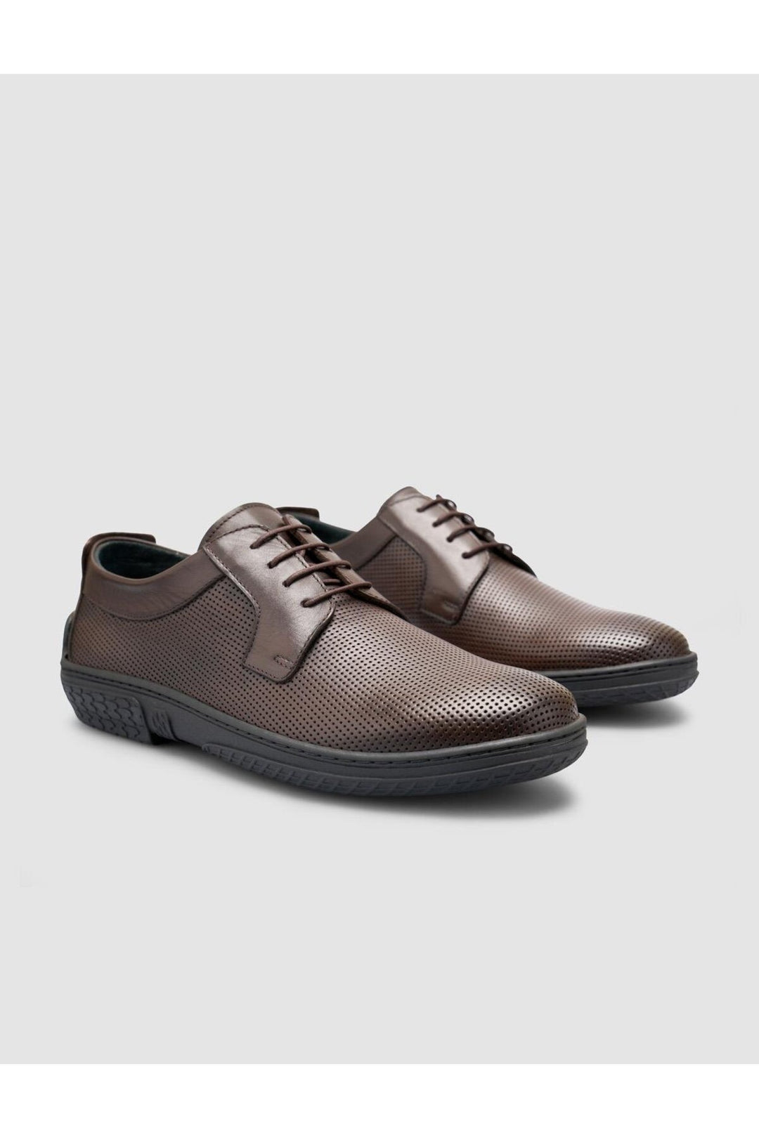 Cabani Shoes Chaussures de ville pour hommes en cuir véritable marron 100% - Marron
