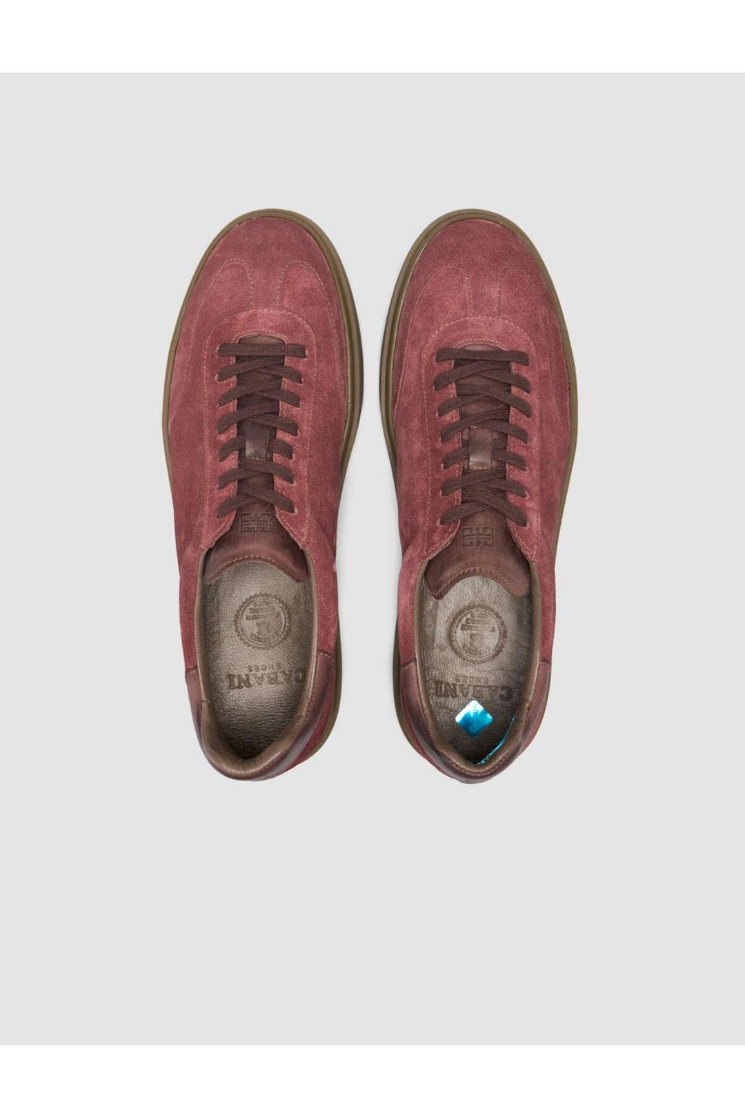 Cabani Shoes %100 Cuir Véritable Chaussures de Sport pour Hommes Suédé Bordeaux - Bordeaux