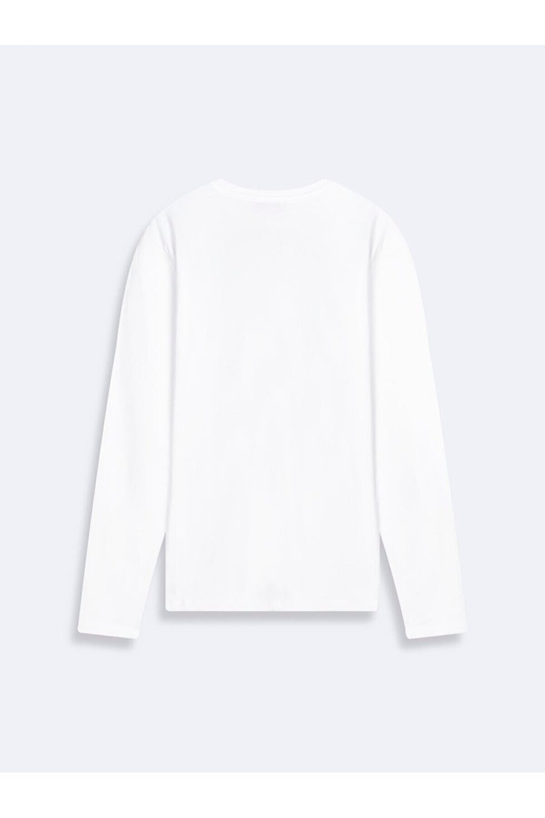 LTB T-shirt blanc à manches longues avec encolure en O