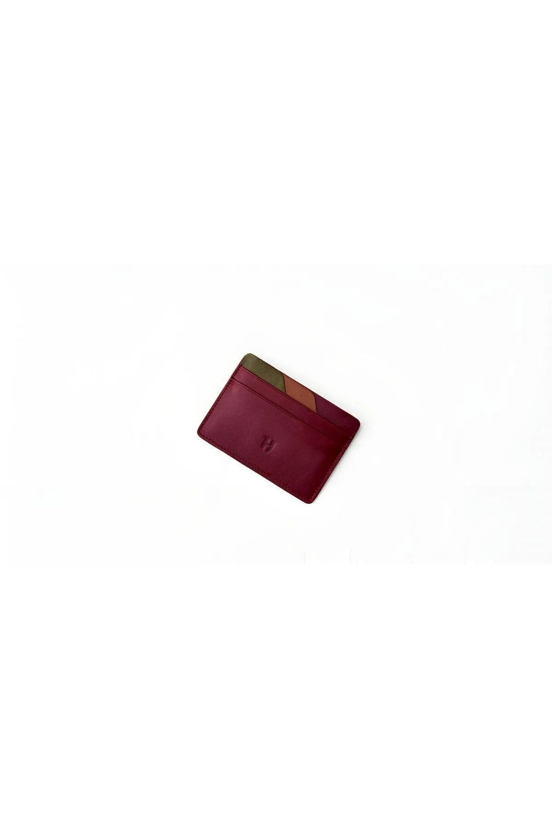 helmbrook Porte-cartes mince en cuir véritable pour homme avec protection RFID Elton Claret Red Plus
