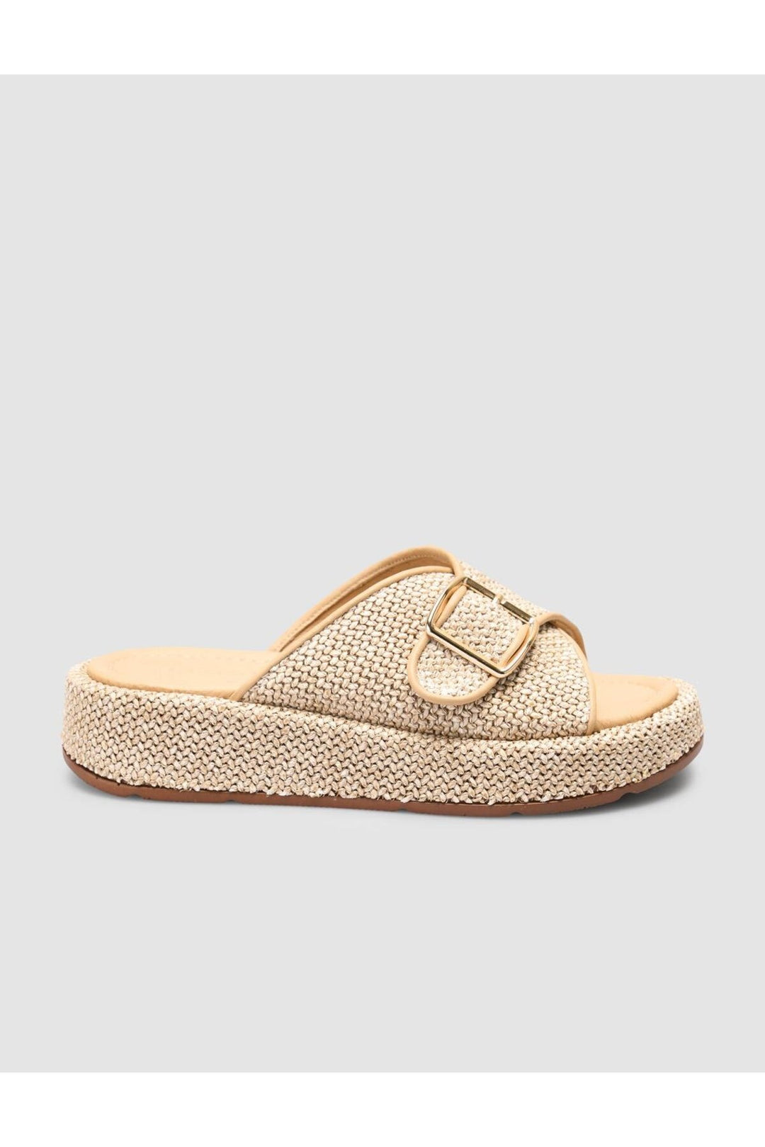 Cabani Shoes Sandales femmes beige avec détails en osier - Multicolore