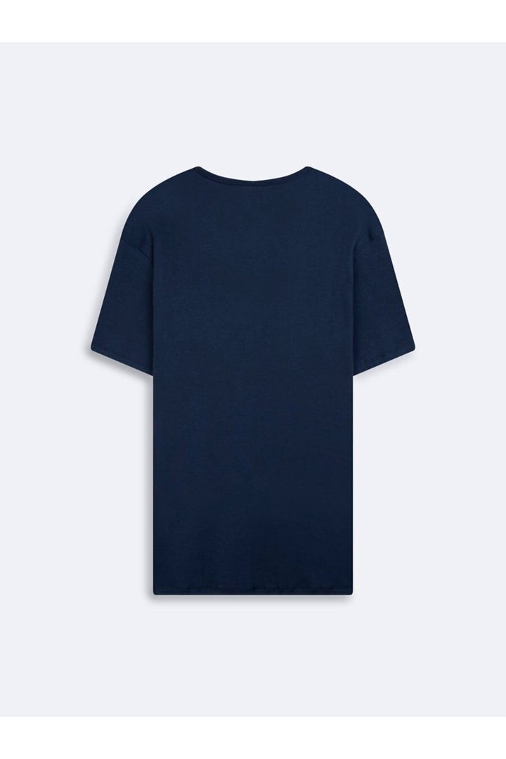 LTB T-shirt Basic Bleu marine Col V - Bleu marine