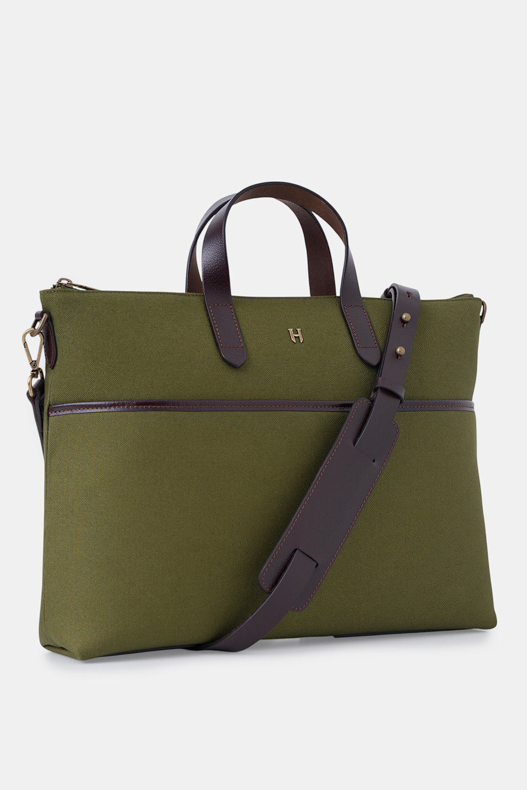 helmbrook Sac pour ordinateur portable Brice en cuir véritable unisexe de 15,6po à compartiment unique