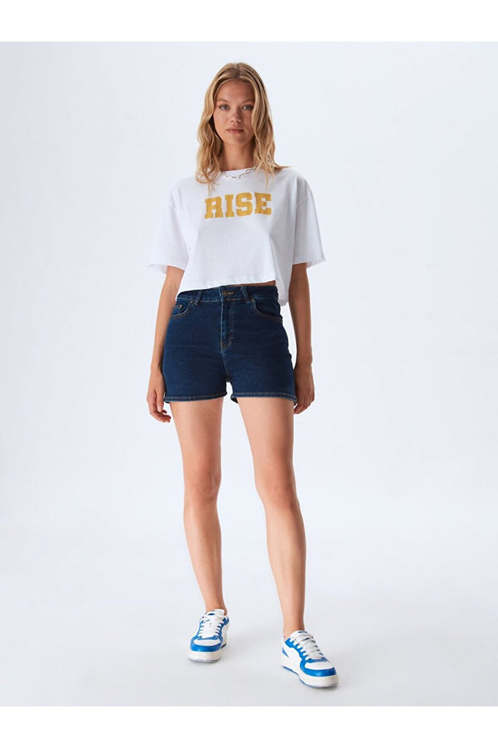 LTB Short en jean taille haute Lariss