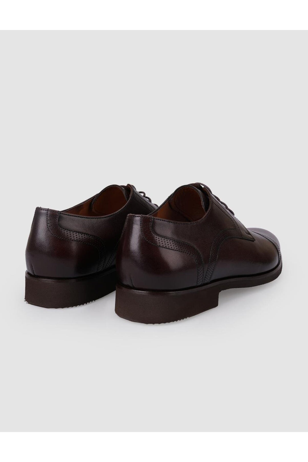 Cabani Shoes Chaussures classiques pour hommes en cuir véritable marron à lacets 100% - Marron