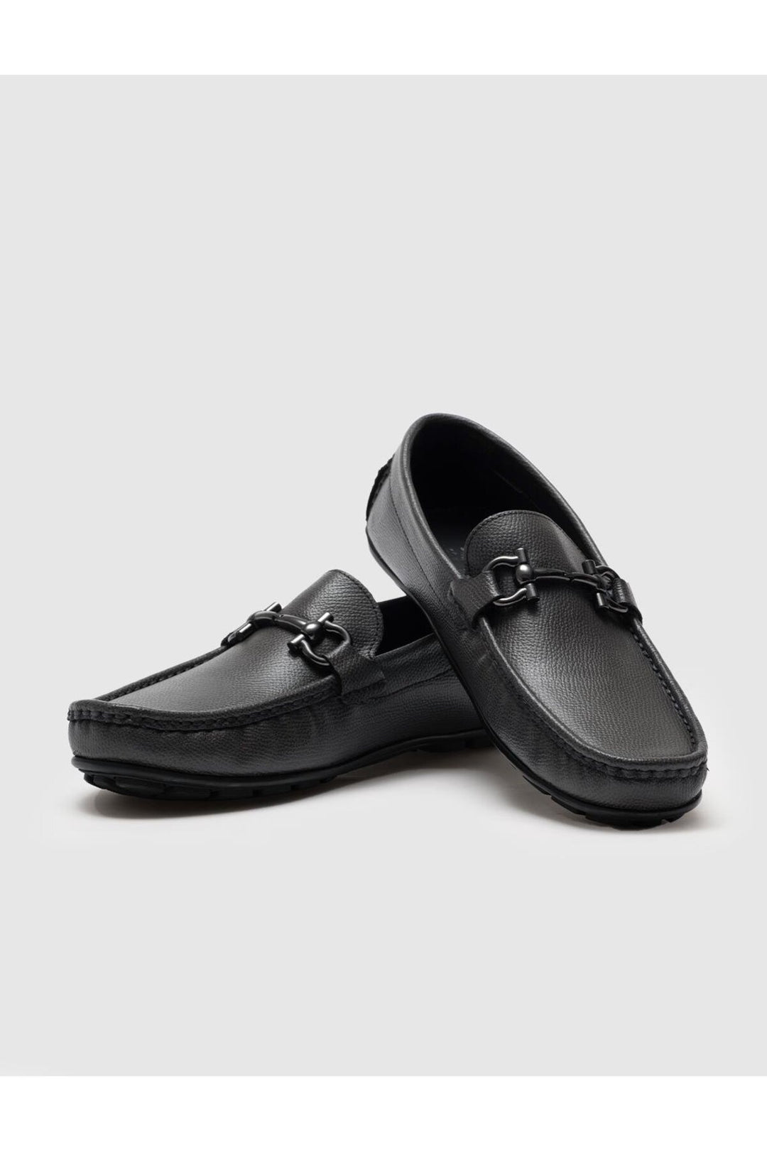 Cabani Shoes Loafer pour homme en cuir véritable gris - Gris