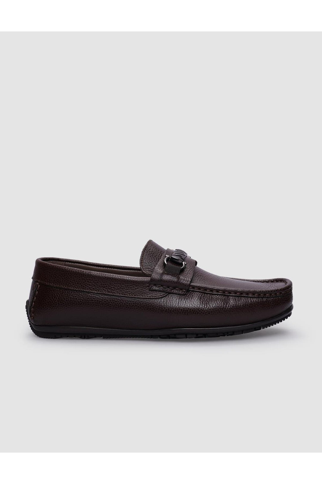 Cabani Shoes %100 Cuir véritable Mocassins pour hommes à boucle marron - Marron