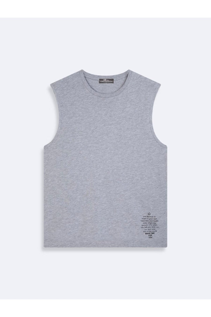 LTB Débardeur gris sans manches à imprimé minimaliste - Gris