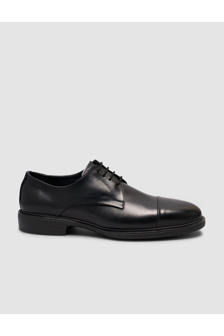 Cabani Shoes Chaussures classiques pour hommes en cuir véritable de veau noir à lacets - Multicolore