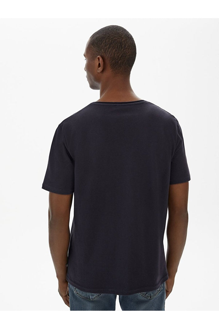 LTB T-shirt bleu marine à manches courtes avec col Pressure Zero