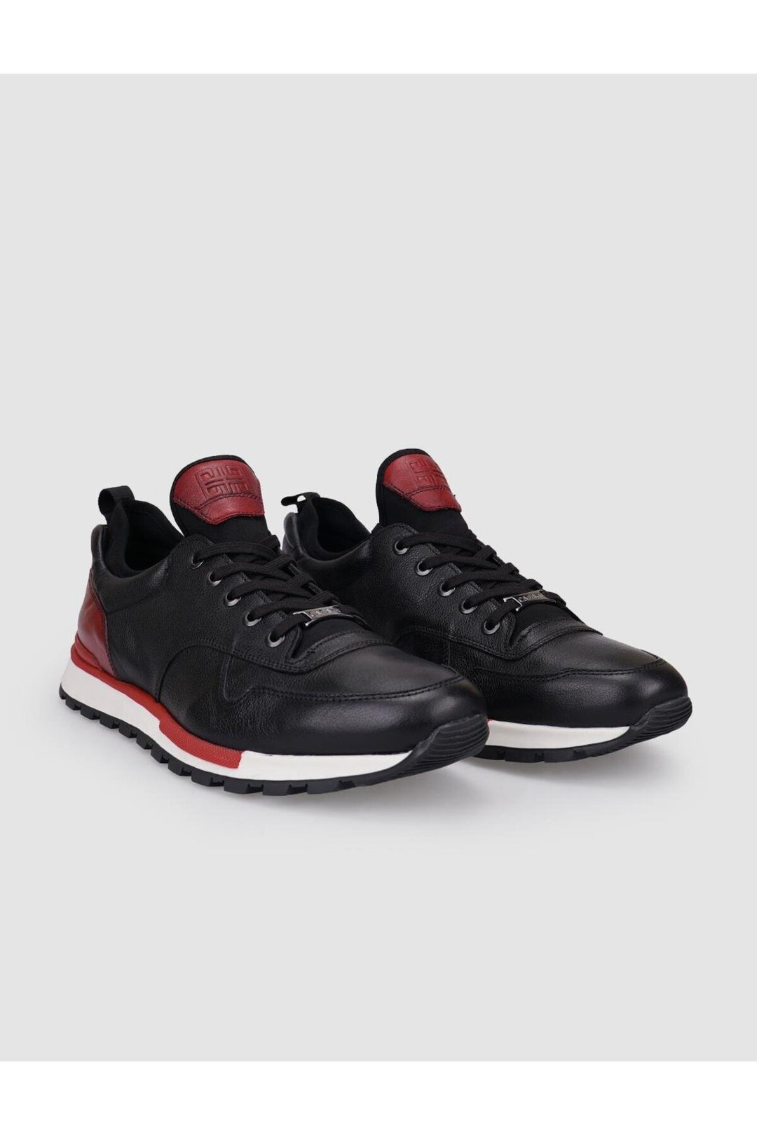 Cabani Shoes %100 Cuir Véritable Noir - Gris