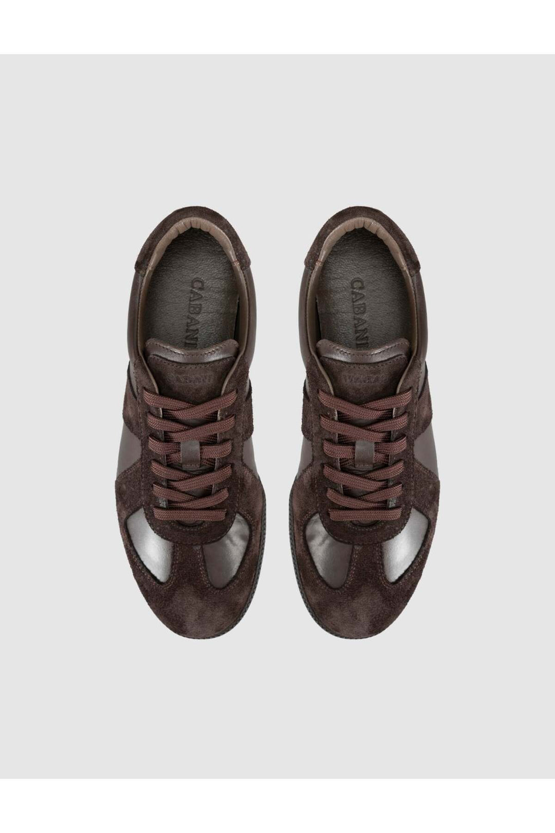 Cabani Shoes Baskets femme en cuir suédé marron - Multicolore