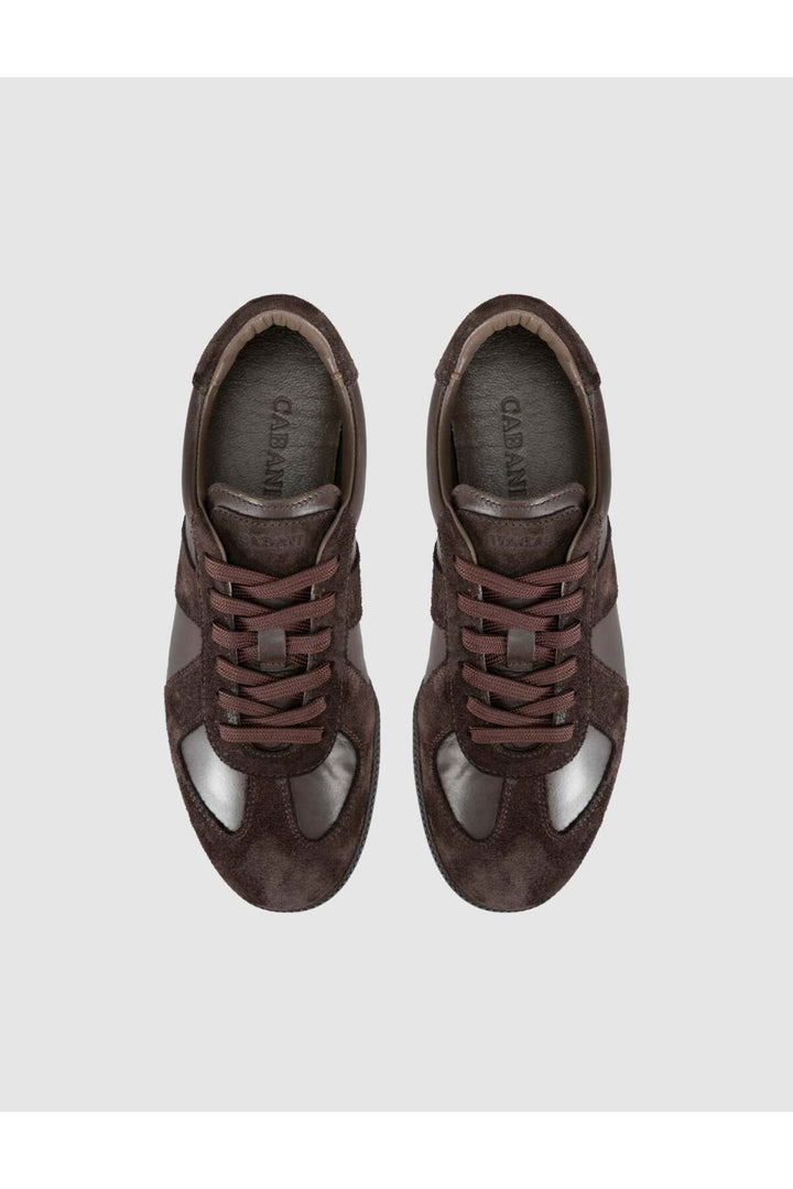 Cabani Shoes Baskets femme en cuir suédé marron - Multicolore