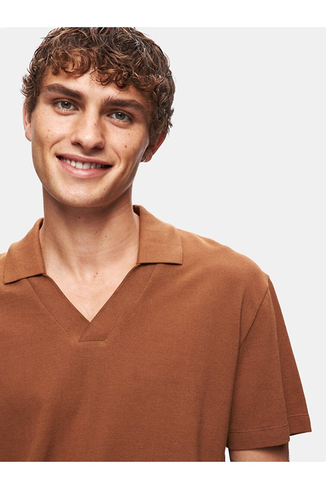 LTB Polo à col roulé classique Bass Brown Tee-shirt
