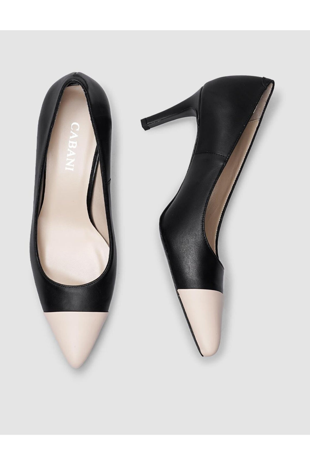 Cabani Shoes %100 Cuir véritable Talon aiguille femme Noir - Multicolore