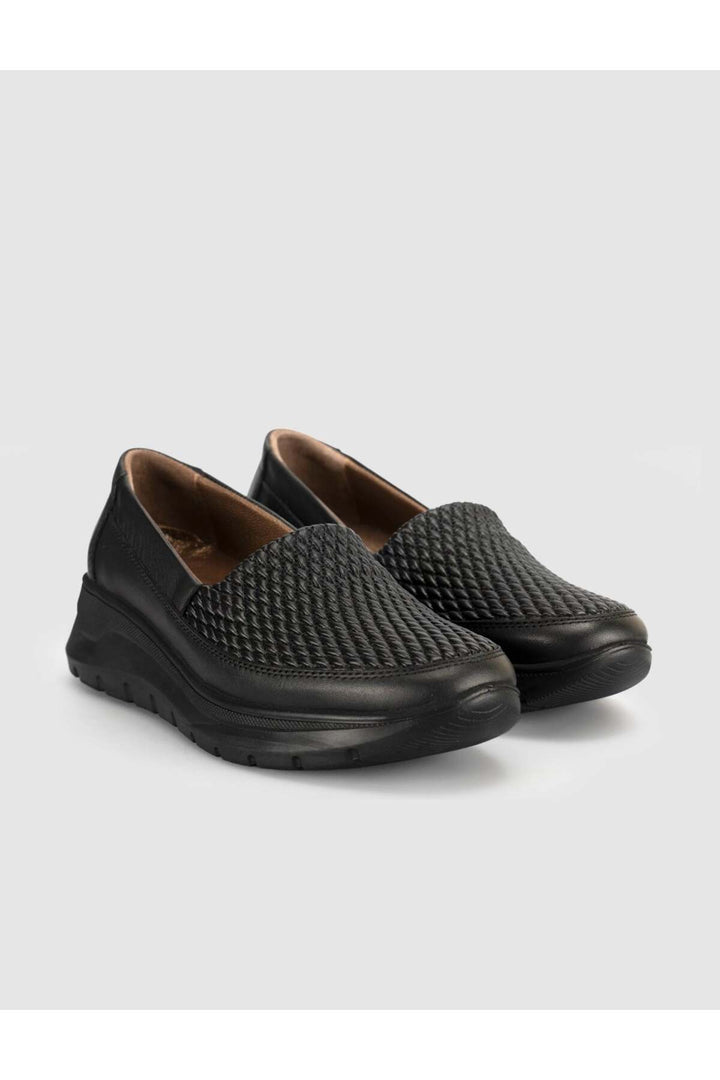 Cabani Shoes Chaussures pour femmes avec semelle orthopédique en cuir véritable et détails en tressé. - Multicolore