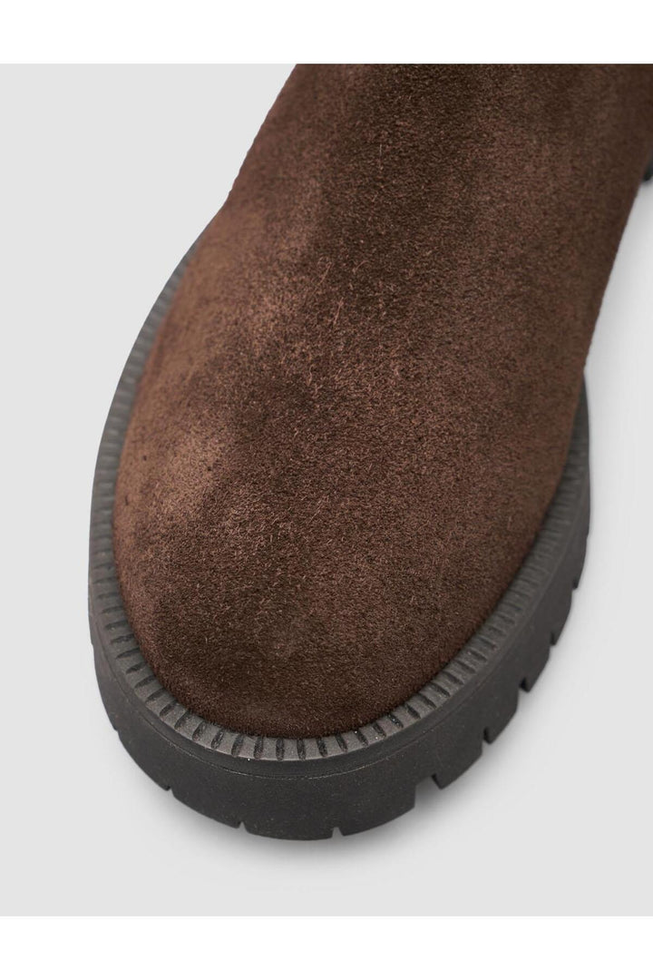 Cabani Shoes Bottines quotidiennes pour femmes en cuir suédé marron 100% - Multicolore
