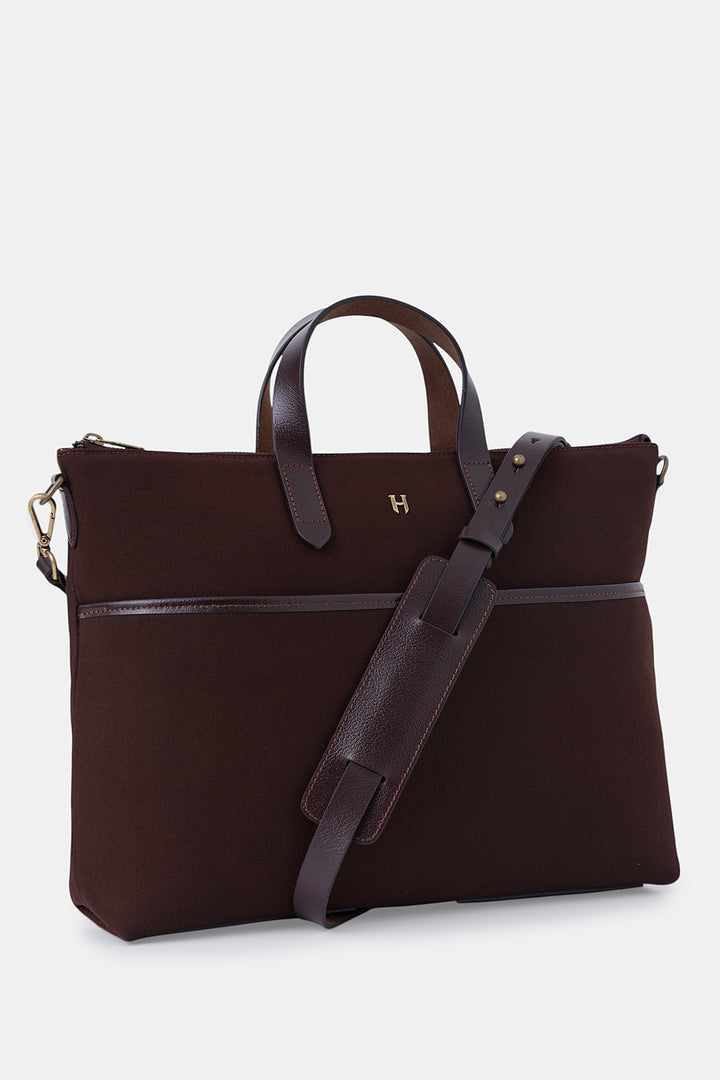 helmbrook Sac pour ordinateur portable Brice en cuir véritable unisexe de 15,6po à compartiment unique