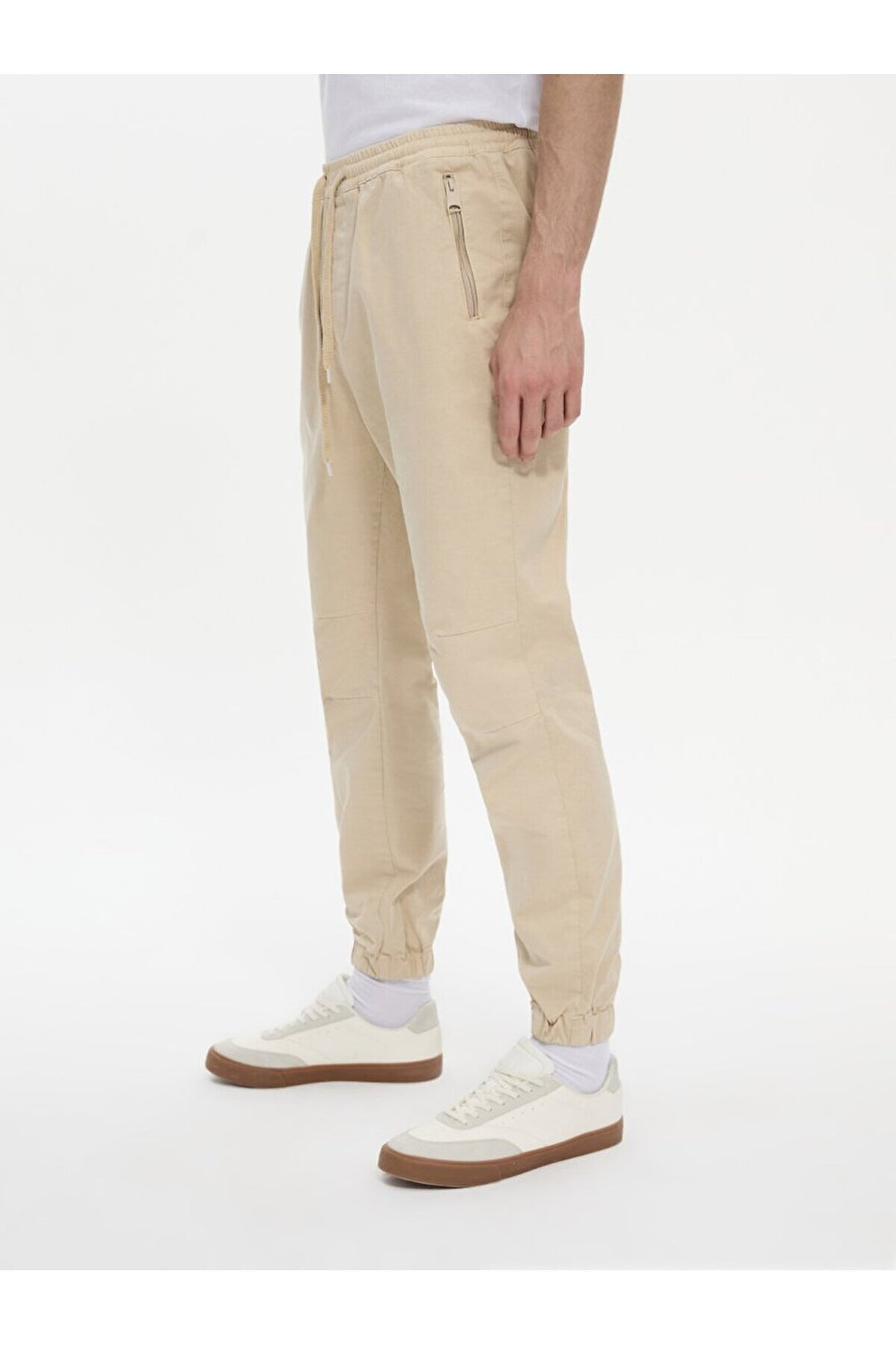 LTB Pantalon ajusté taille jogger beige