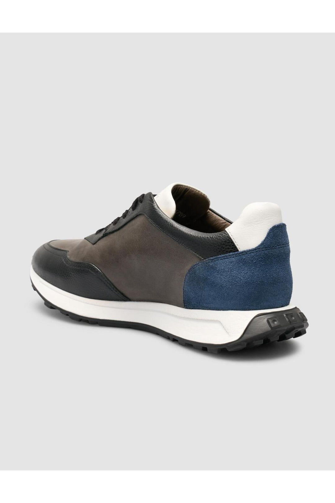 Cabani Shoes Renasen Chaussures de sport pour hommes en cuir véritable noir-gris mélangé à 100% en daim - Gris