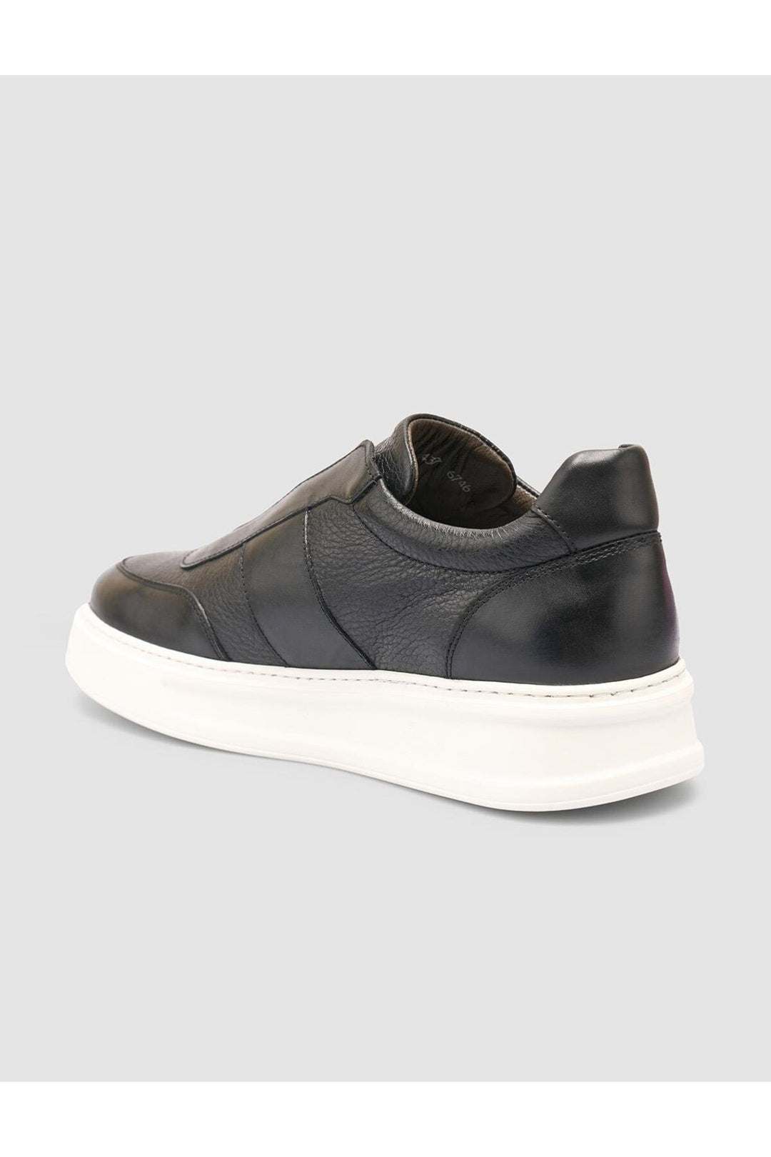 Cabani Shoes %100 Cuir véritable Chaussures de sport pour hommes noires - Noir