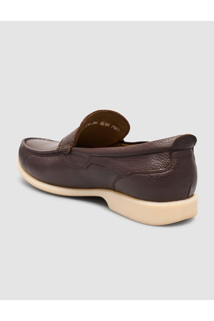 Cabani Shoes Chaussures décontractées pour hommes en cuir véritable 100 % marron - Multicolore