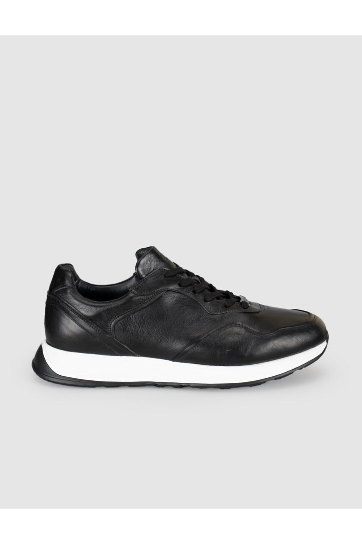 Cabani Shoes Baskets en cuir véritable noir pour homme avec semelle Eva - Multicolore