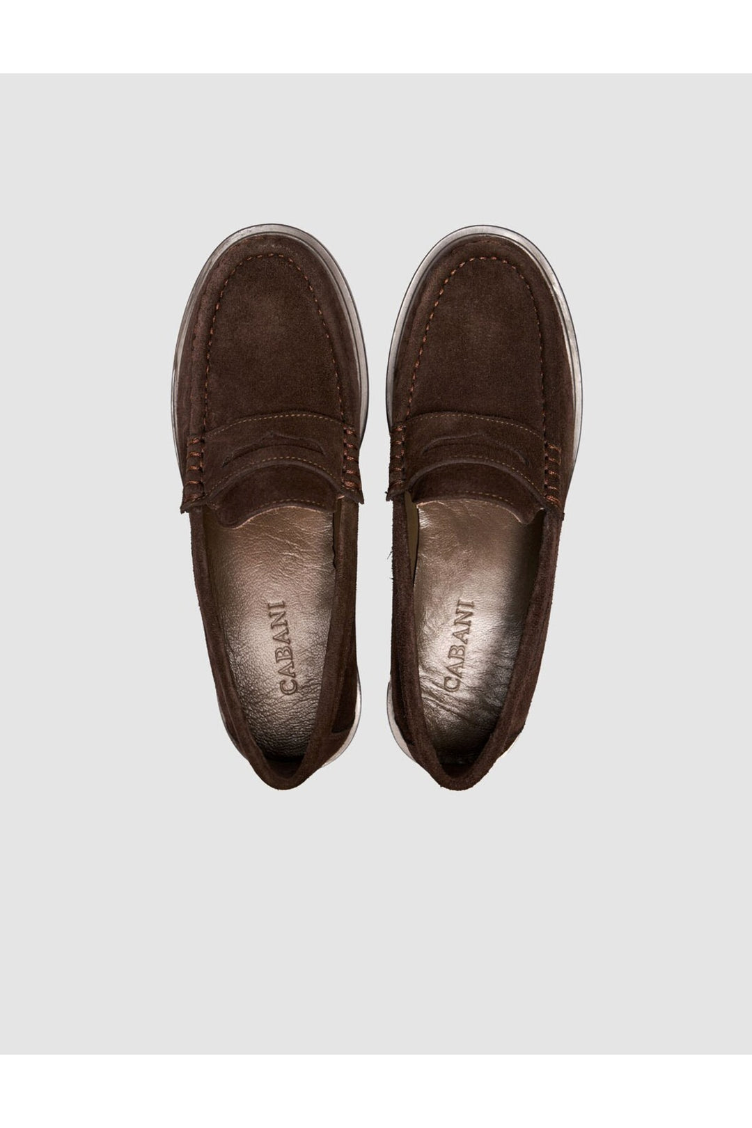 Cabani Shoes Romavin Chaussures Loafers Femme en Cuir de Vachette Marron - Multicolore