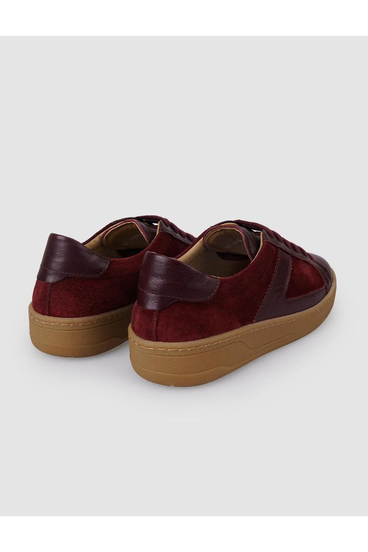 Cabani Shoes %100 Cuir Suédé Authentique Botteau Femme Bordeaux - Multicolore