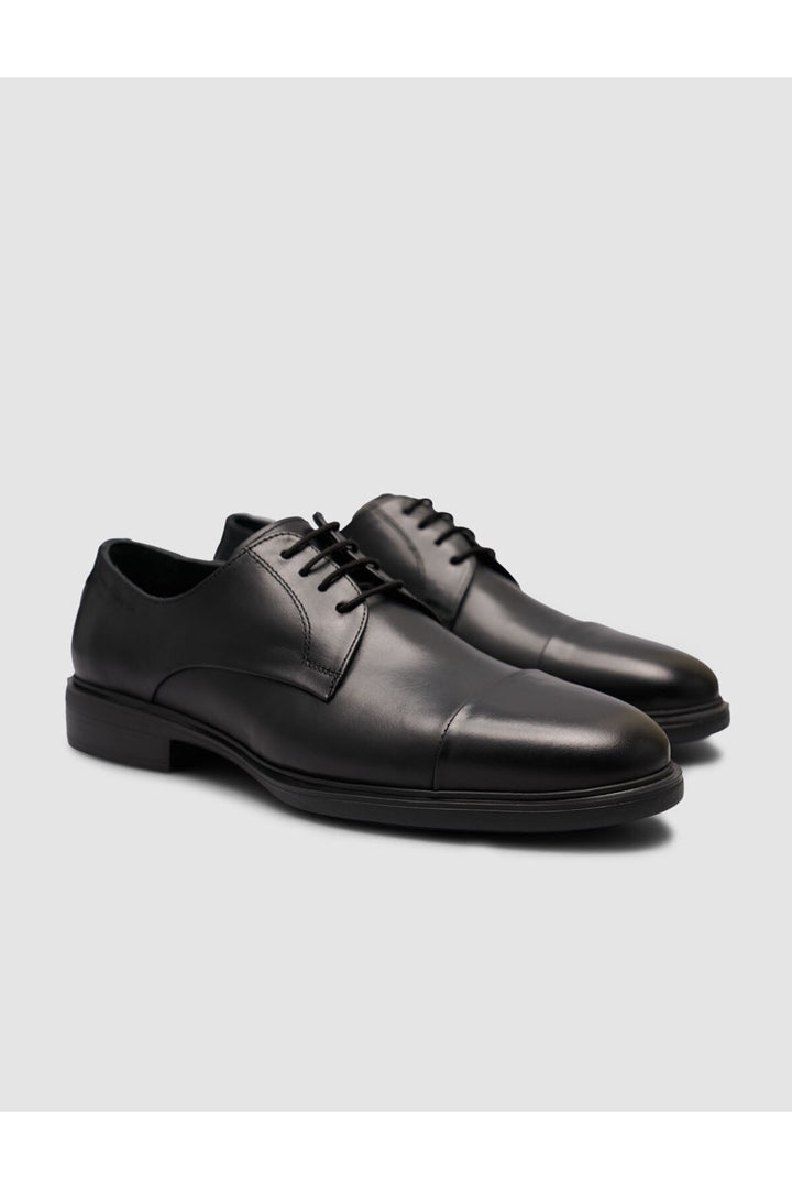 Cabani Shoes Chaussures classiques pour hommes en cuir véritable de veau noir à lacets - Multicolore