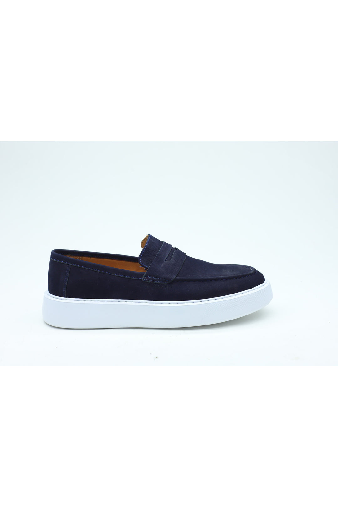 Wavelys ENRIC Homme Chaussures Décontractées Élégantes en Cuir Véritable Mocassins - Bleu marine