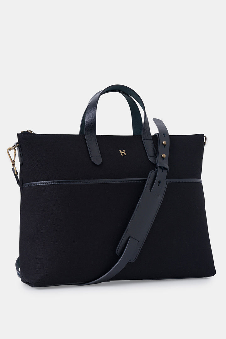 Helmbrook Sac pour ordinateur portable Brice en cuir véritable unisexe de 15,6po à compartiment unique