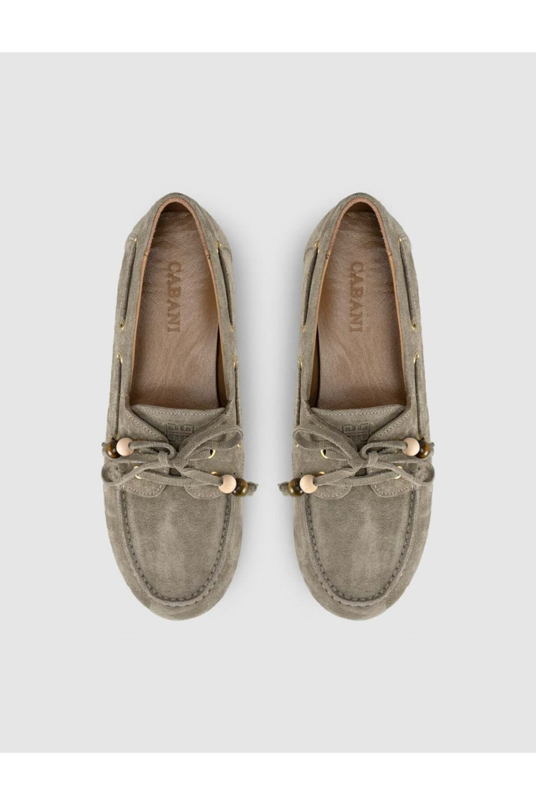 Cabani Shoes Lumanar Femme Nomad Vert olive Suède Driver Loafer Chaussures - Vert