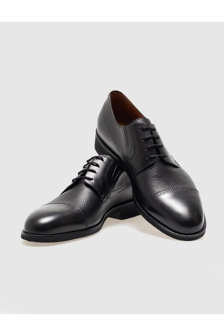 Cabani Shoes Chaussures classiques pour hommes en cuir véritable noires à lacets - Multicolore