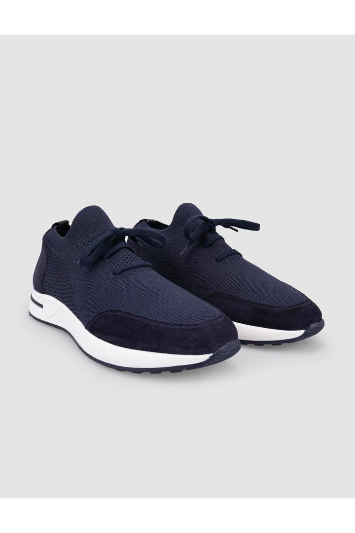 Cabani Shoes Monza Triko Bleu marine Chaussures de sport pour homme à lacets - Bleu marine