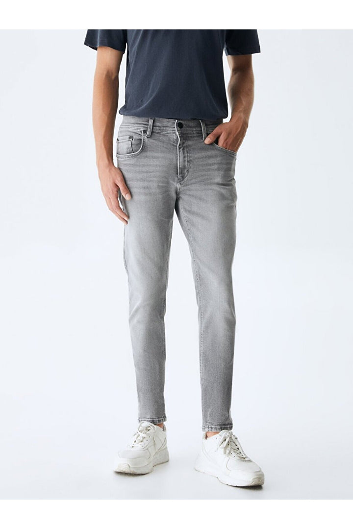 LTB Pantalon super skinny Jumy Mid Rise - Gris