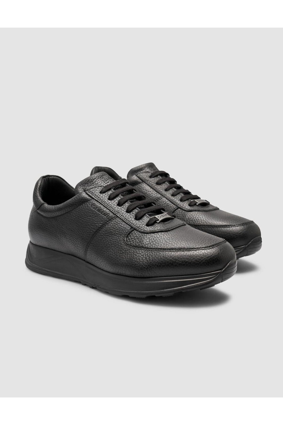 Cabani Shoes %100 Cuir véritable avec intérieur en fourrure, Baskets noires - Noir