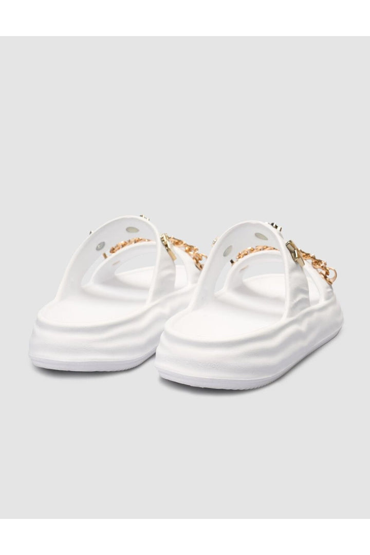 Cabani Shoes Snx Sandale en Eva Femme avec Détails en Charm Blanc - Blanc