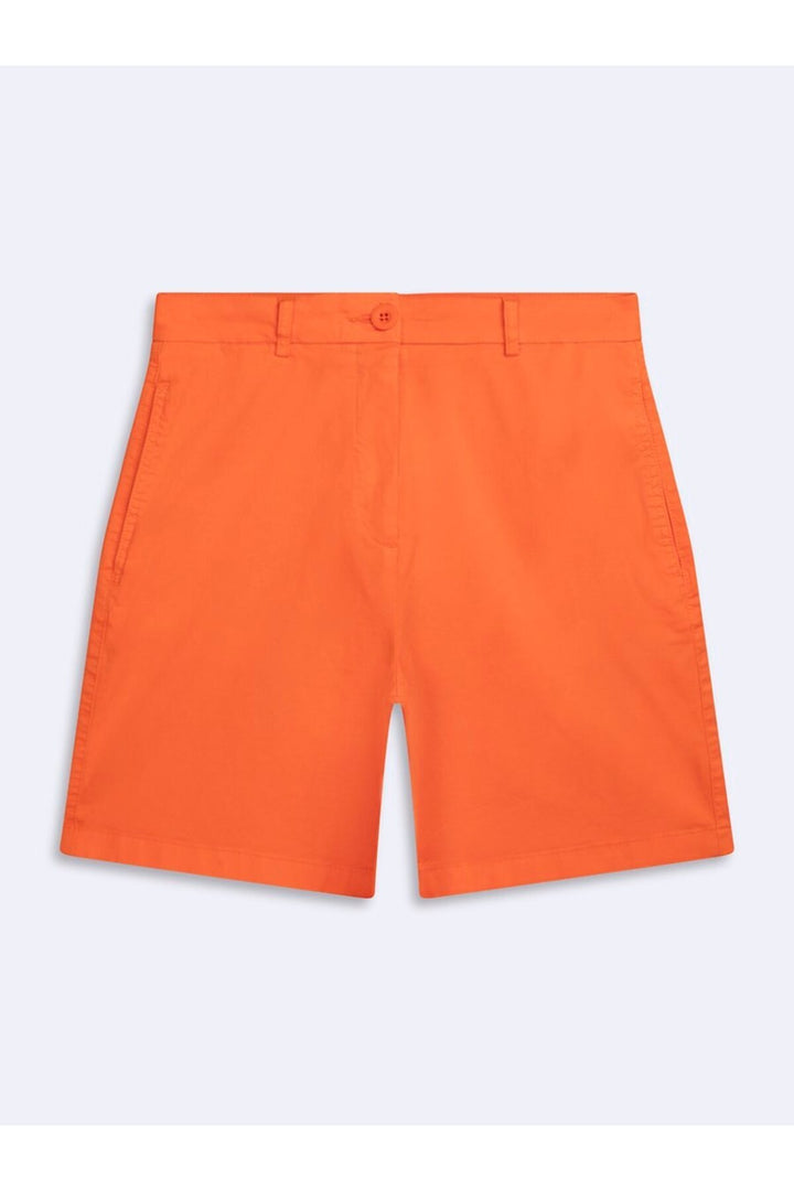 LTB Short orange en coton à taille haute - Orange