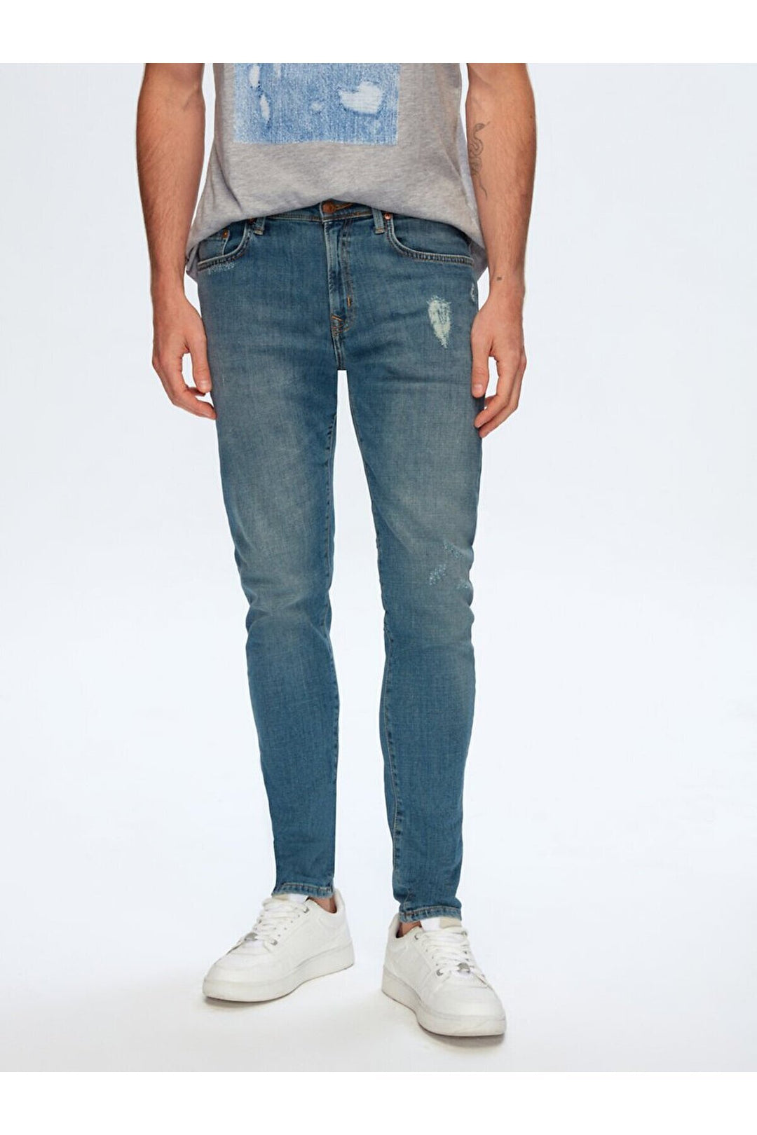 LTB Pantalon en jean taille moyenne slim Dıego X Y - Bleu_4114