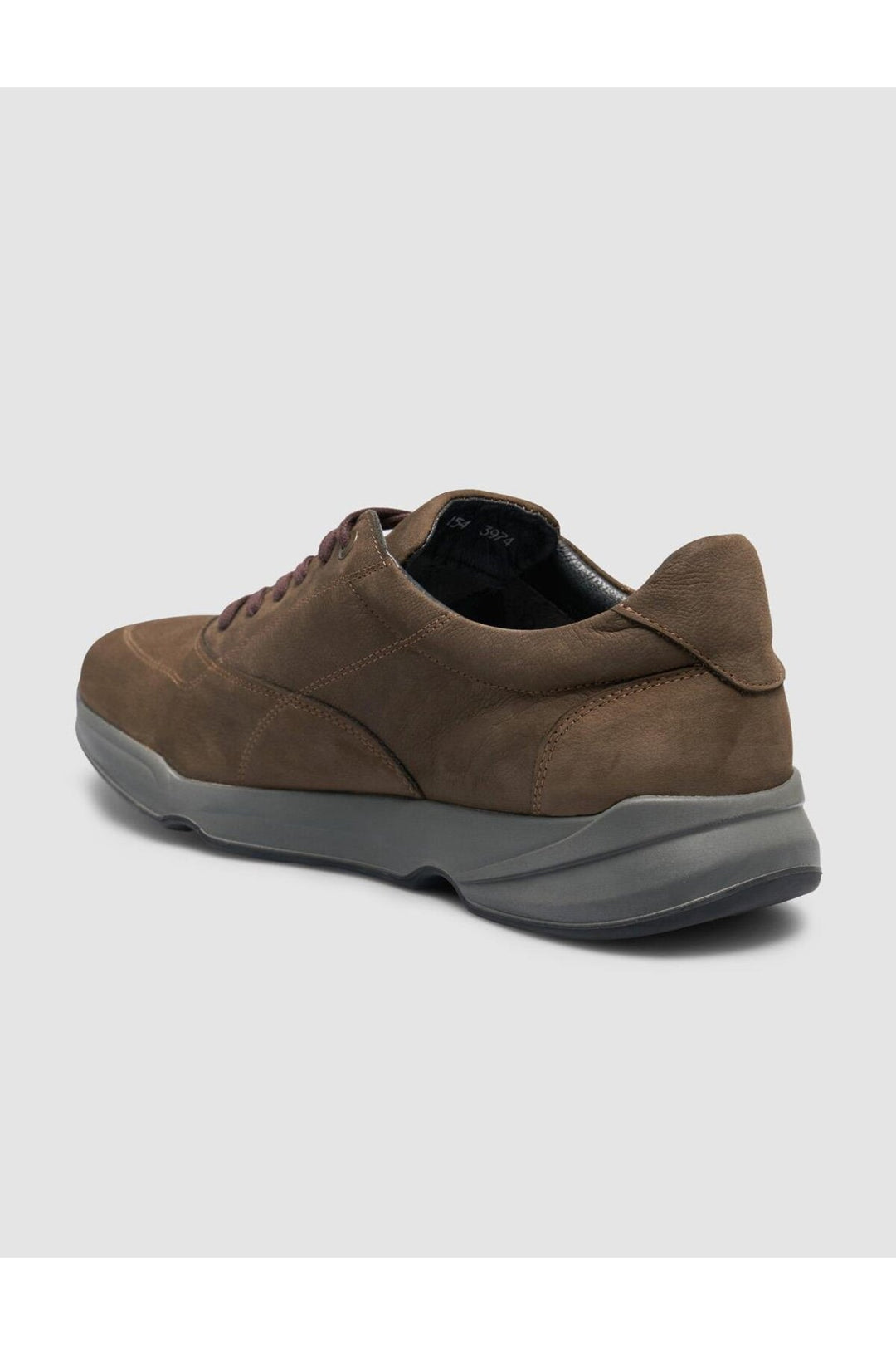 Cabani Shoes %100 Cuir véritable Chaussures de sport pour hommes en suède kaki à lacets - Kaki