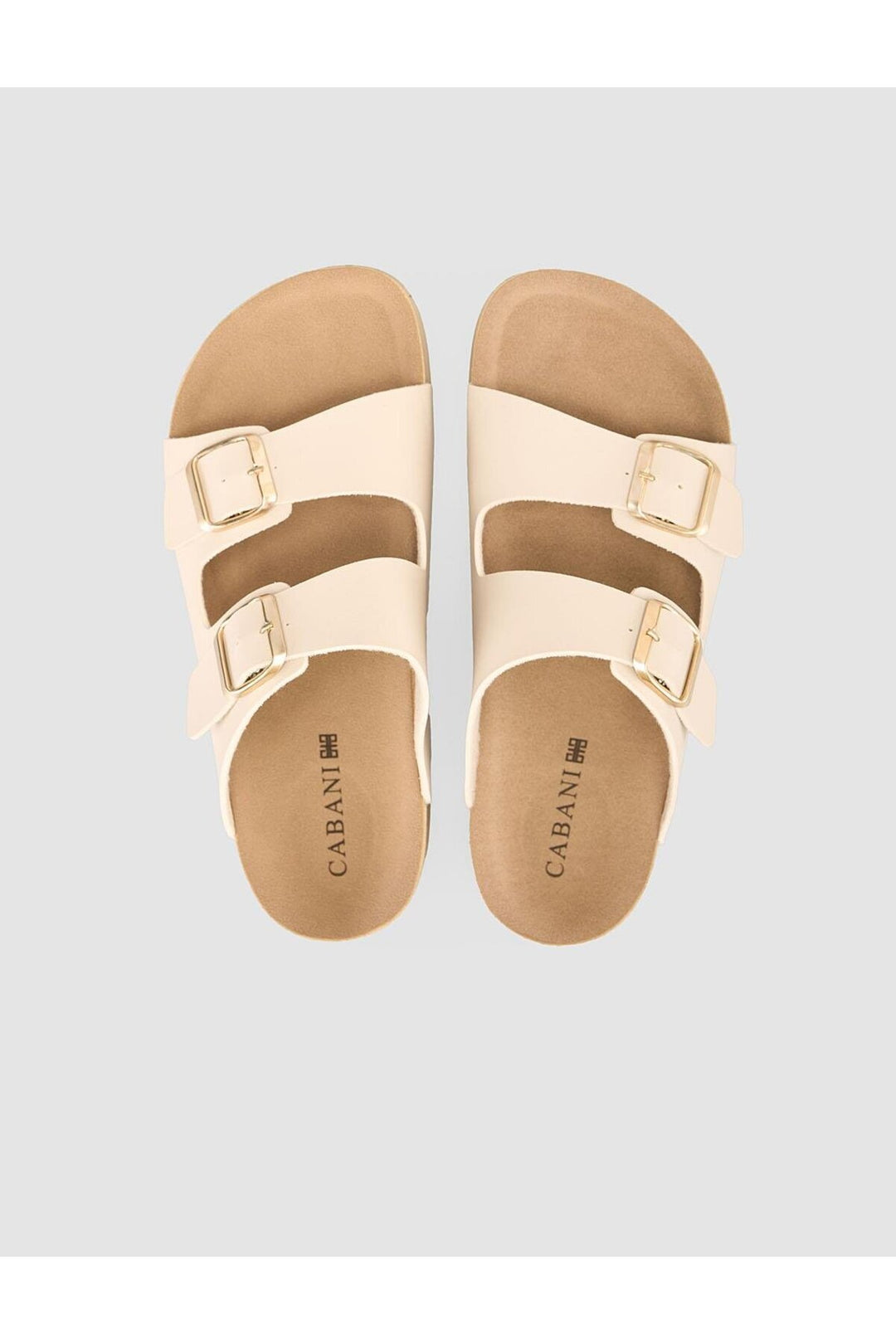 Cabani Shoes Sandales femmes beige avec détail de boucle - Multicolore